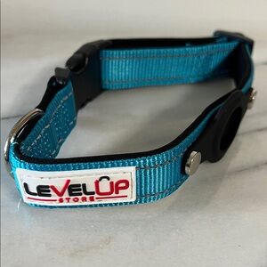 New Level Up Blue Air Tag Dog Collar